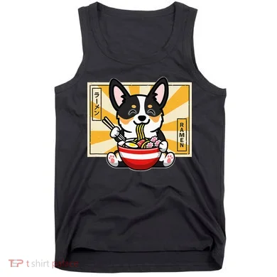 Black Corgi Tank Top
