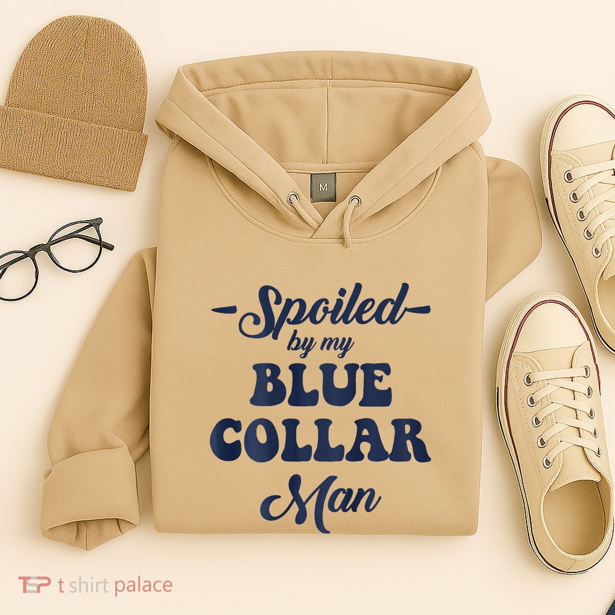 Blue Collar Better Half Spoiled By My Blue Collar Man Hoodie