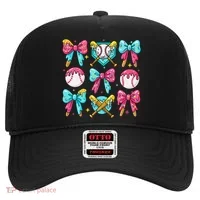 Baseball Coquette Bow Cream Game Day Baseball Mama Hat thumb 0