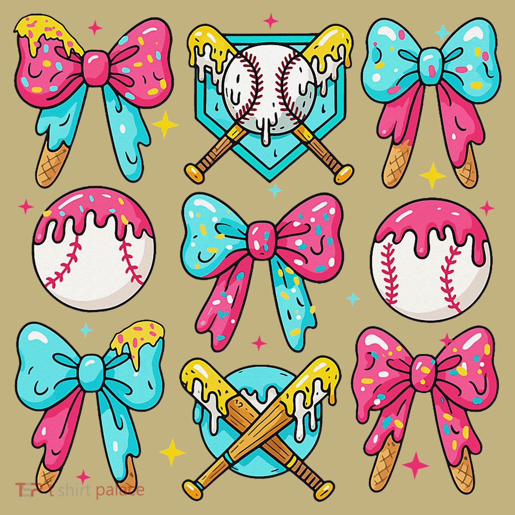 Baseball Coquette Bow Cream Game Day Baseball Mama Polo