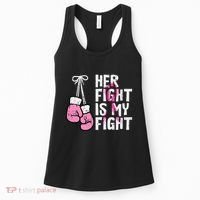 Breast Cancer Boxing Gloves Her Fight My Fight Women Women's Tank Top thumb 0