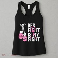Breast Cancer Boxing Gloves Her Fight My Fight Women Women's Tank Top thumb 3