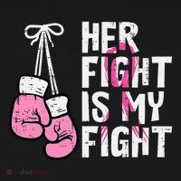 Breast Cancer Boxing Gloves Her Fight My Fight Women Women's Tank Top thumb 5