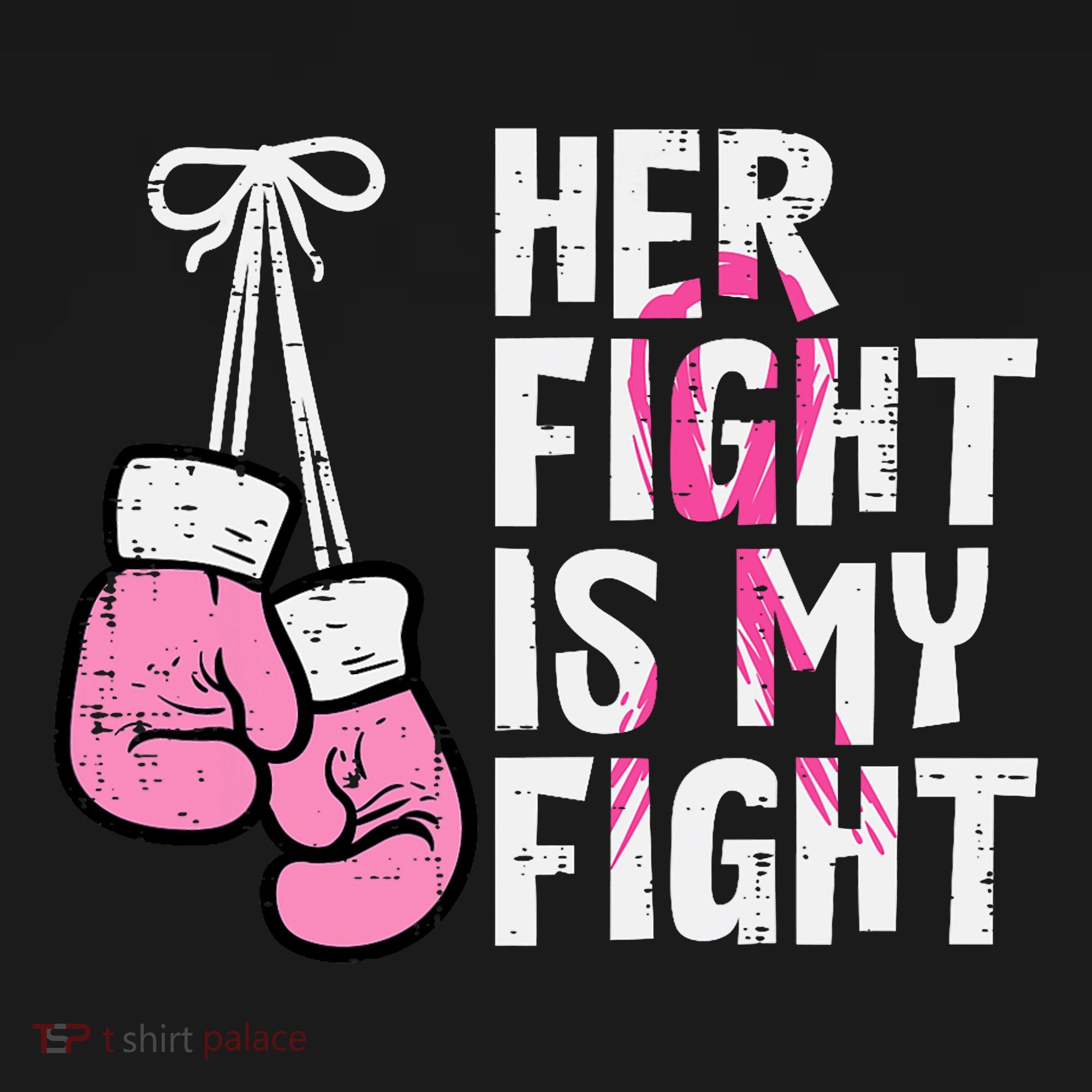 Breast Cancer Boxing Gloves Her Fight My Fight Women Women's Tank Top