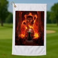 Balrog Cat Golf Towel thumb 1