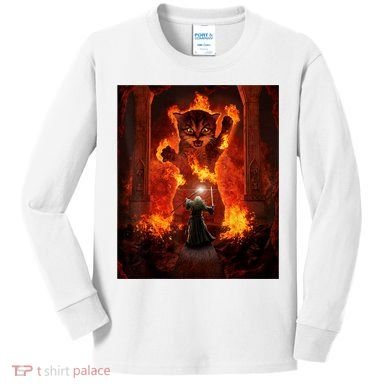 Balrog Cat Kids Long Sleeve Shirt