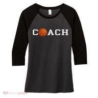 Basketball Coach Women's Tri-Blend 3/4-Sleeve Raglan Shirt thumb 0