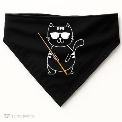 Billiard Cat Billiard Player Billard 8ball Pool Snooker USA-Made Doggie Bandana