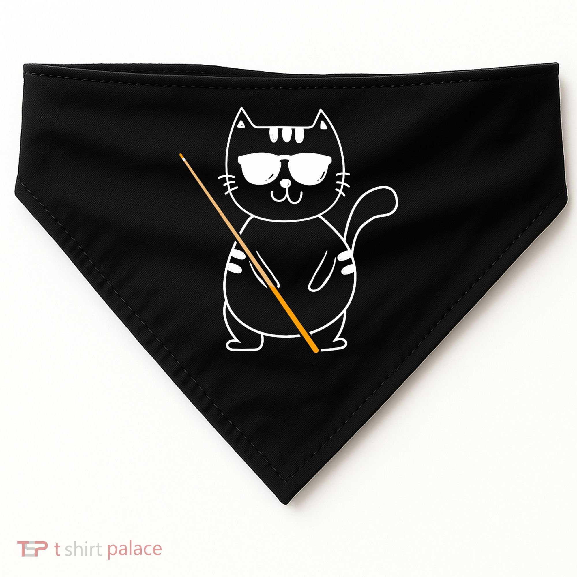 Billiard Cat Billiard Player Billard 8ball Pool Snooker USA-Made Doggie Bandana