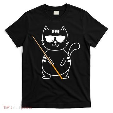 Billiard Cat Billiard Player Billard 8ball Pool Snooker T-Shirt
