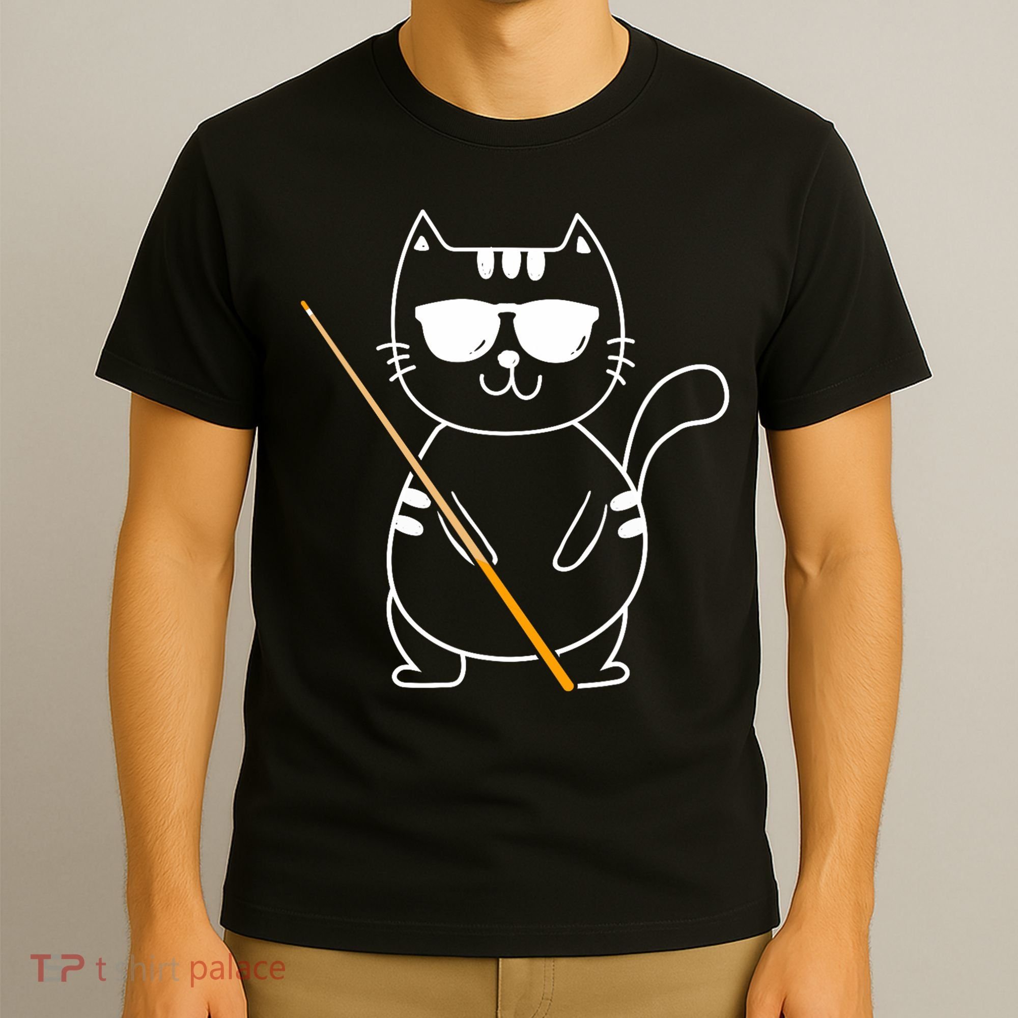 Billiard Cat Billiard Player Billard 8ball Pool Snooker T-Shirt