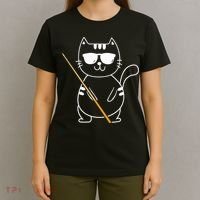 Billiard Cat Billiard Player Billard 8ball Pool Snooker T-Shirt thumb 4