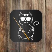 Billiard Cat Billiard Player Billard 8ball Pool Snooker Coaster thumb 0
