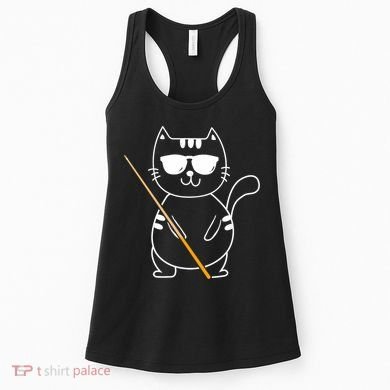 Billiard Cat Billiard Player Billard 8ball Pool Snooker Women's Tank Top