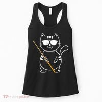 Billiard Cat Billiard Player Billard 8ball Pool Snooker Women's Tank Top thumb 0