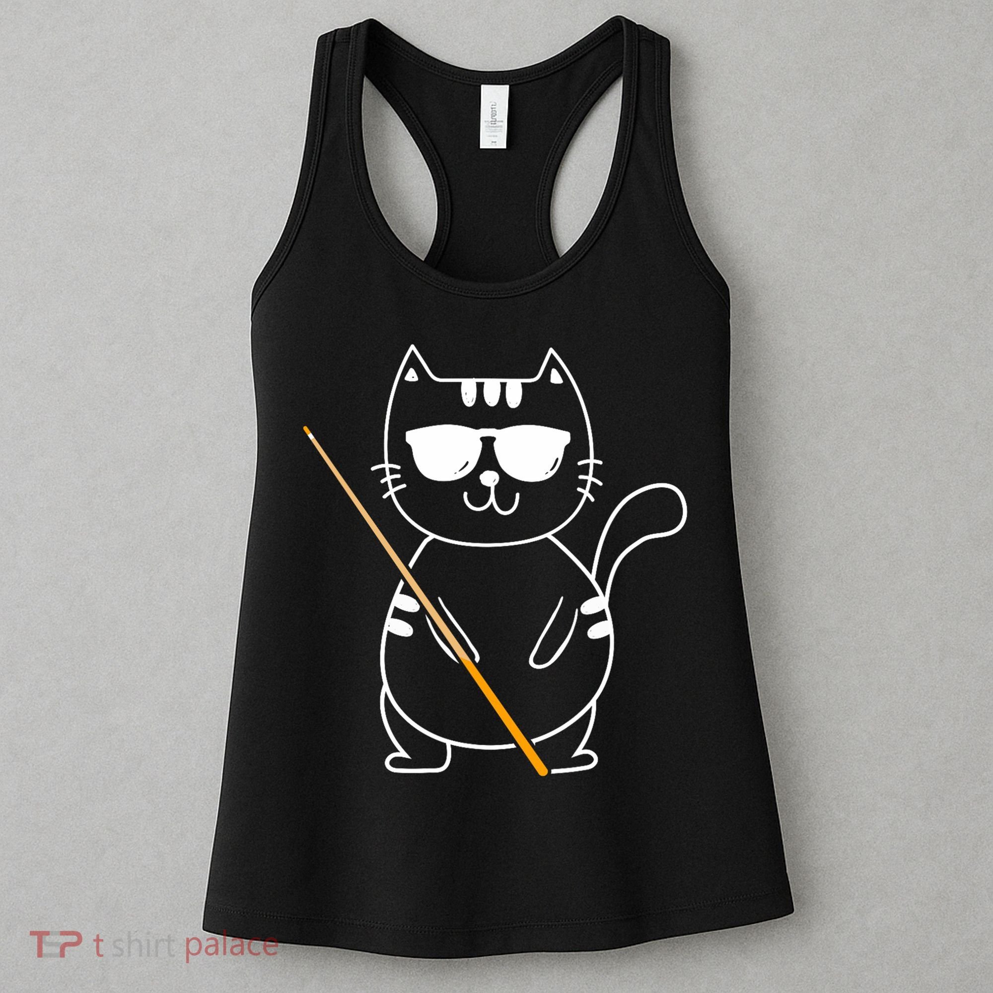 Billiard Cat Billiard Player Billard 8ball Pool Snooker Women's Tank Top