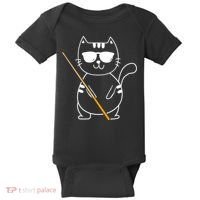 Billiard Cat Billiard Player Billard 8ball Pool Snooker Baby Bodysuit thumb 0