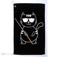 Billiard Cat Billiard Player Billard 8ball Pool Snooker Golf Towel thumb 0