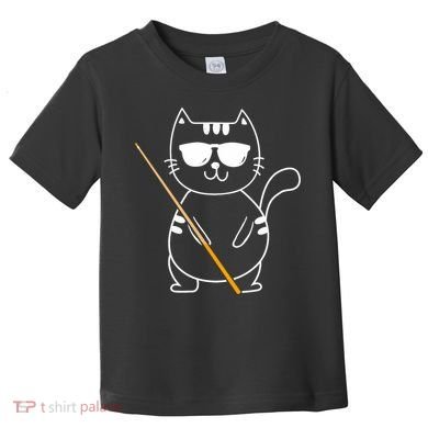 Billiard Cat Billiard Player Billard 8ball Pool Snooker Toddler T-Shirt