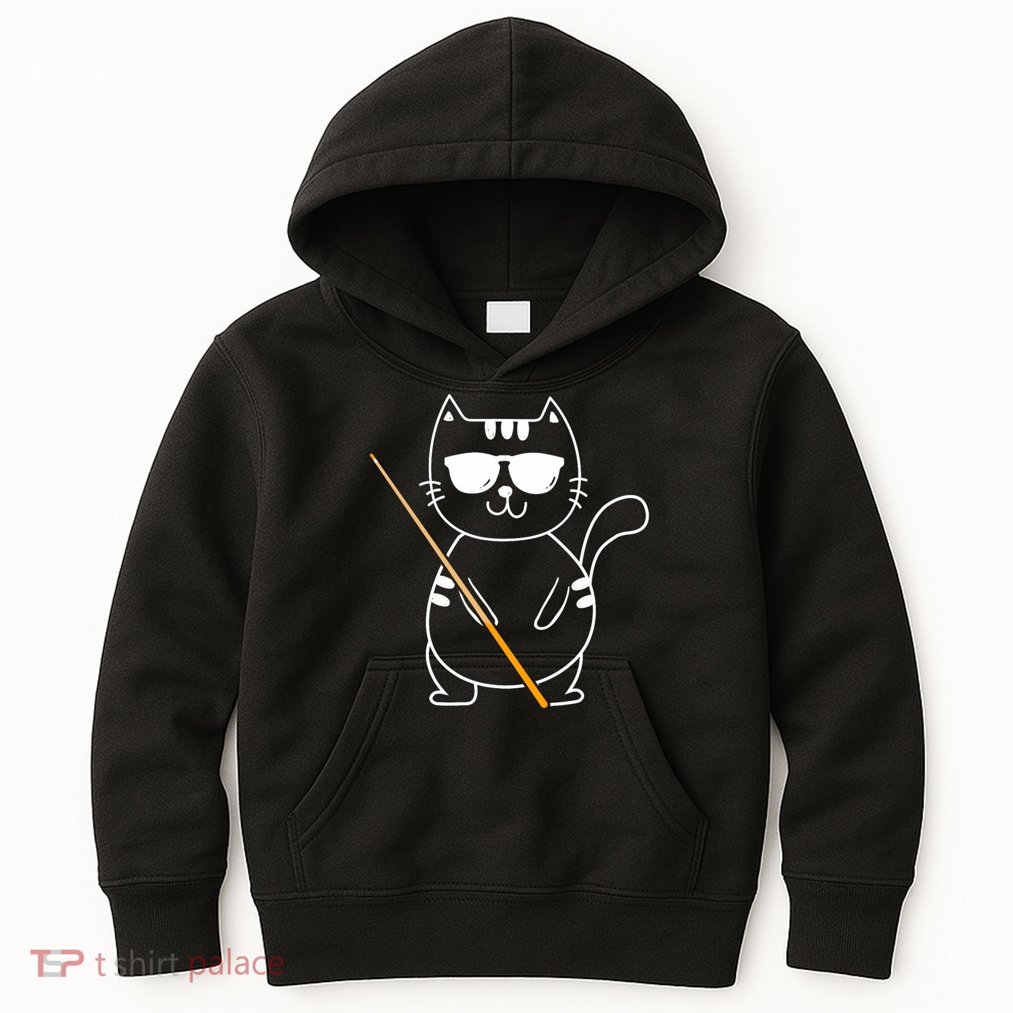 Billiard Cat Billiard Player Billard 8ball Pool Snooker Kids Hoodie