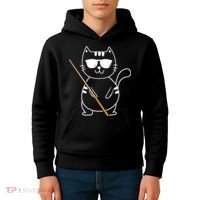 Billiard Cat Billiard Player Billard 8ball Pool Snooker Kids Hoodie thumb 4