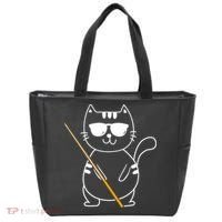 Billiard Cat Billiard Player Billard 8ball Pool Snooker Tote Bag thumb 0