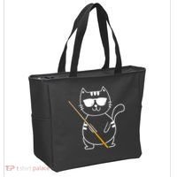 Billiard Cat Billiard Player Billard 8ball Pool Snooker Tote Bag thumb 2