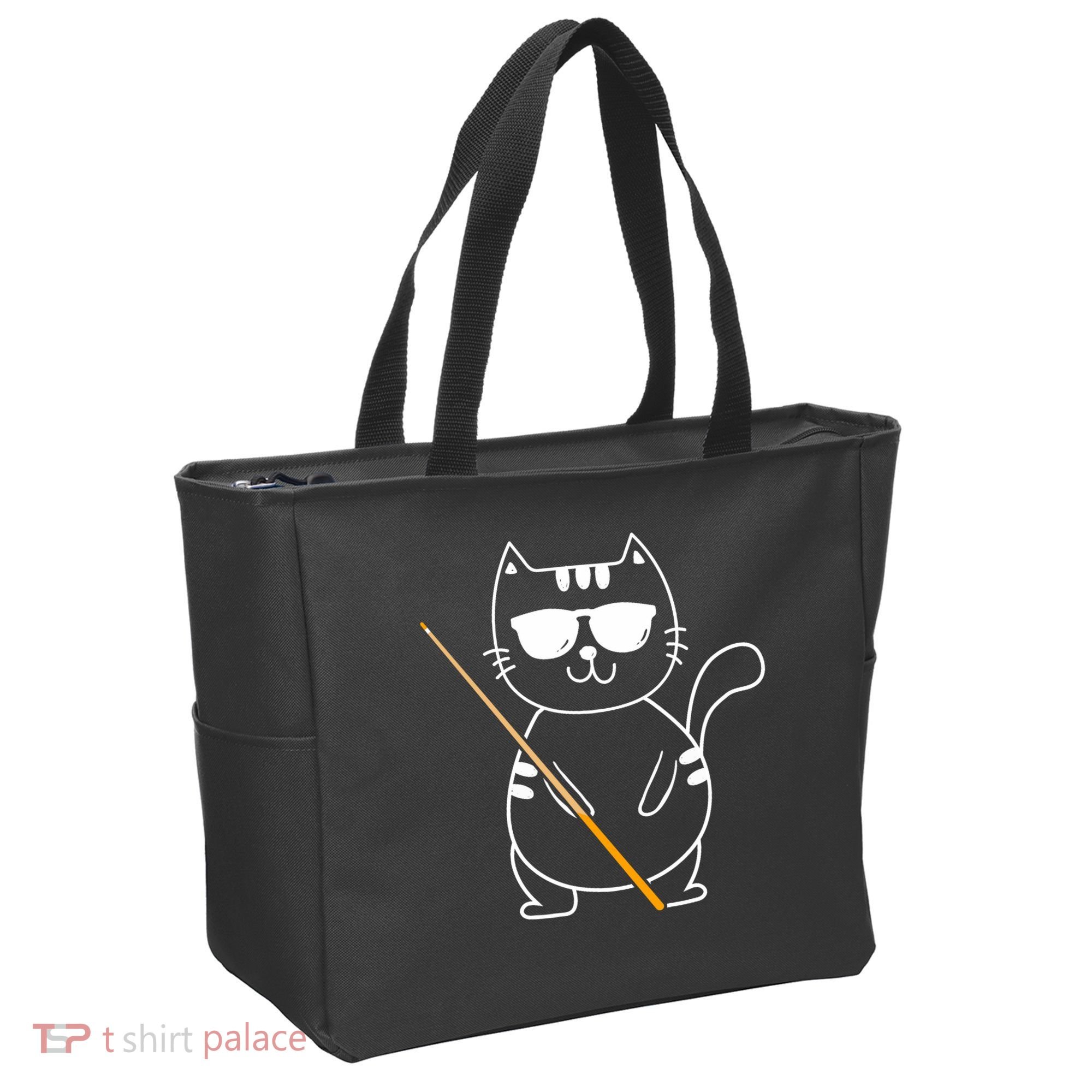 Billiard Cat Billiard Player Billard 8ball Pool Snooker Tote Bag