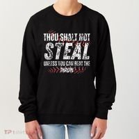 Baseball Coach Baseball Gifts Thou Shall Not Steal Women's Sweatshirt thumb 0