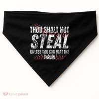 Baseball Coach Baseball Gifts Thou Shall Not Steal USA-Made Doggie Bandana thumb 0
