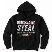 Baseball Coach Baseball Gifts Thou Shall Not Steal Hoodie thumb 0