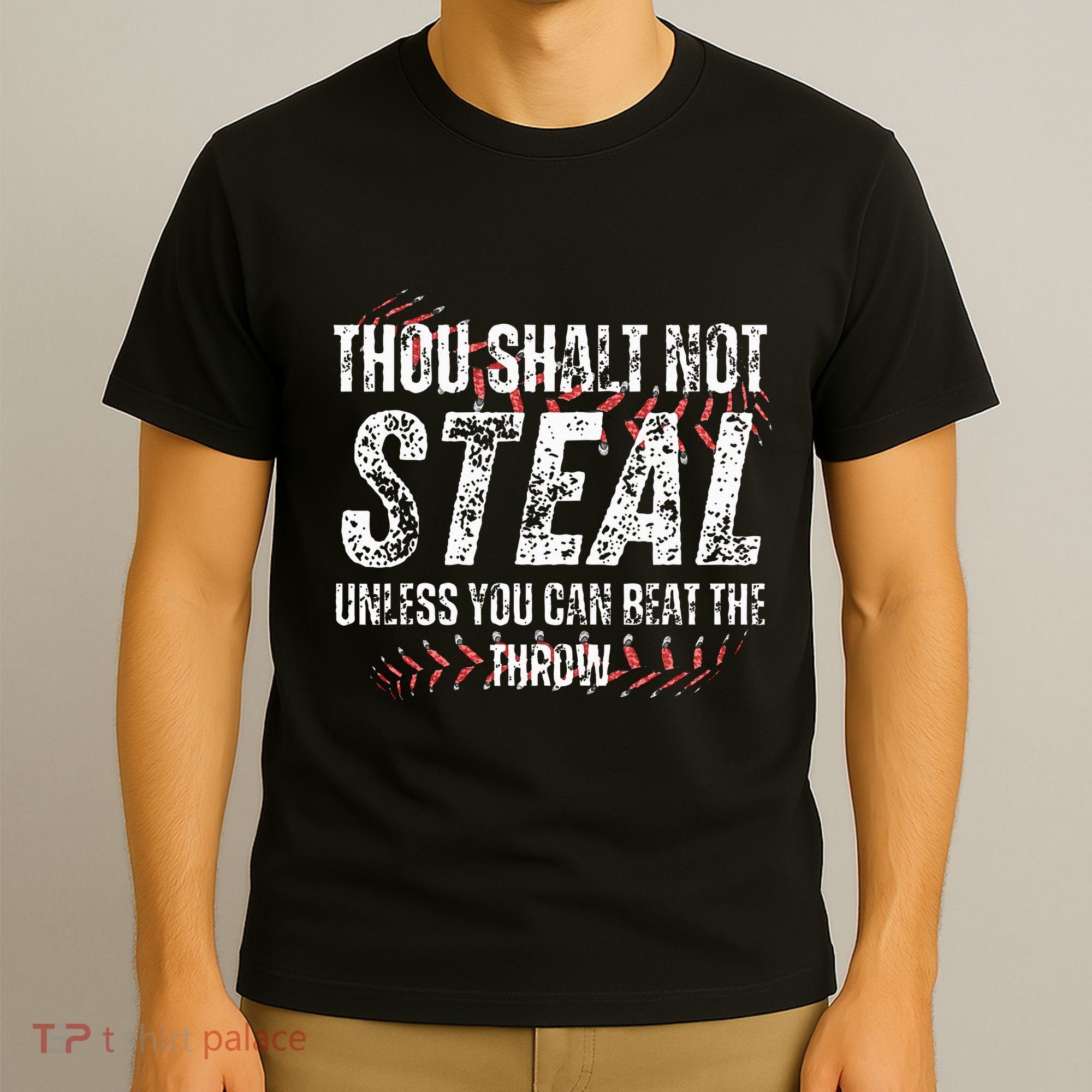 Baseball Coach Baseball Gifts Thou Shall Not Steal T-Shirt