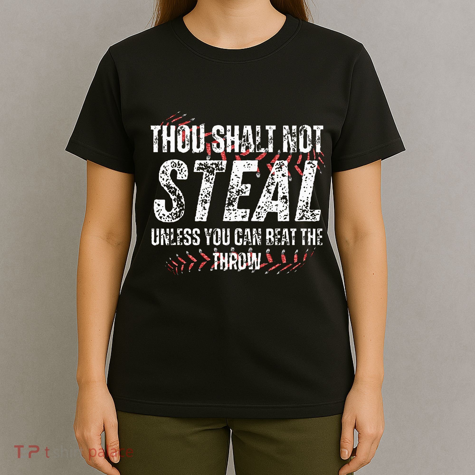 Baseball Coach Baseball Gifts Thou Shall Not Steal T-Shirt