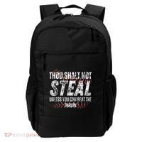 Baseball Coach Baseball Gifts Thou Shall Not Steal Backpack thumb 0
