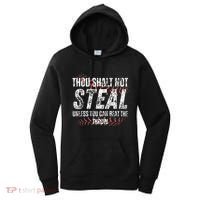 Baseball Coach Baseball Gifts Thou Shall Not Steal Women's Hoodie thumb 0