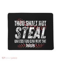 Baseball Coach Baseball Gifts Thou Shall Not Steal Mousepad thumb 0