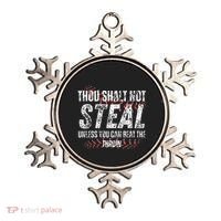 Baseball Coach Baseball Gifts Thou Shall Not Steal Ornament thumb 0