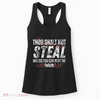 Baseball Coach Baseball Gifts Thou Shall Not Steal Women's Tank Top thumb 0