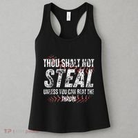 Baseball Coach Baseball Gifts Thou Shall Not Steal Women's Tank Top thumb 3