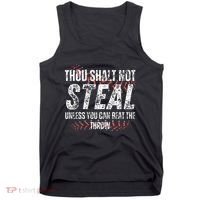 Baseball Coach Baseball Gifts Thou Shall Not Steal Tank Top thumb 0