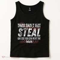 Baseball Coach Baseball Gifts Thou Shall Not Steal Tank Top thumb 2