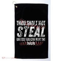 Baseball Coach Baseball Gifts Thou Shall Not Steal Golf Towel thumb 0