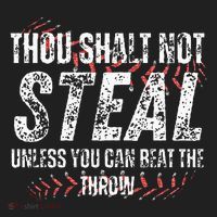 Baseball Coach Baseball Gifts Thou Shall Not Steal Golf Towel thumb 3