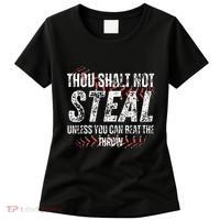 Baseball Coach Baseball Gifts Thou Shall Not Steal Women's T-Shirt thumb 0