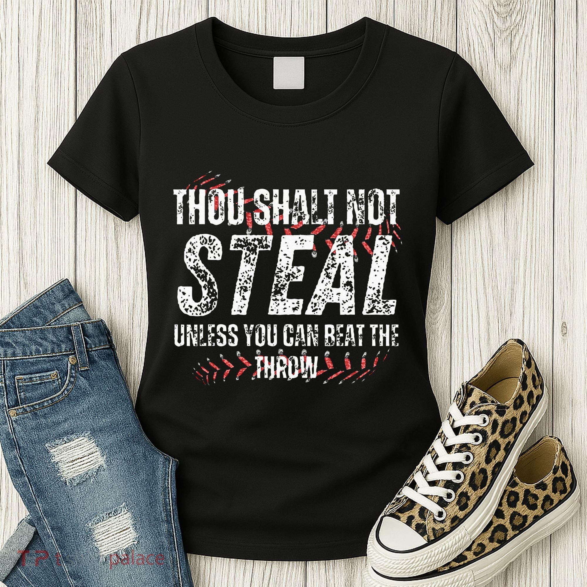 Baseball Coach Baseball Gifts Thou Shall Not Steal Women's T-Shirt