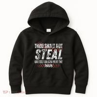 Baseball Coach Baseball Gifts Thou Shall Not Steal Kids Hoodie thumb 0