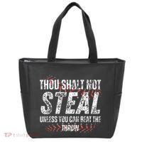 Baseball Coach Baseball Gifts Thou Shall Not Steal Tote Bag thumb 0