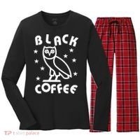 Black Coffee Women's Long Sleeve Flannel Pajama Set  thumb 0