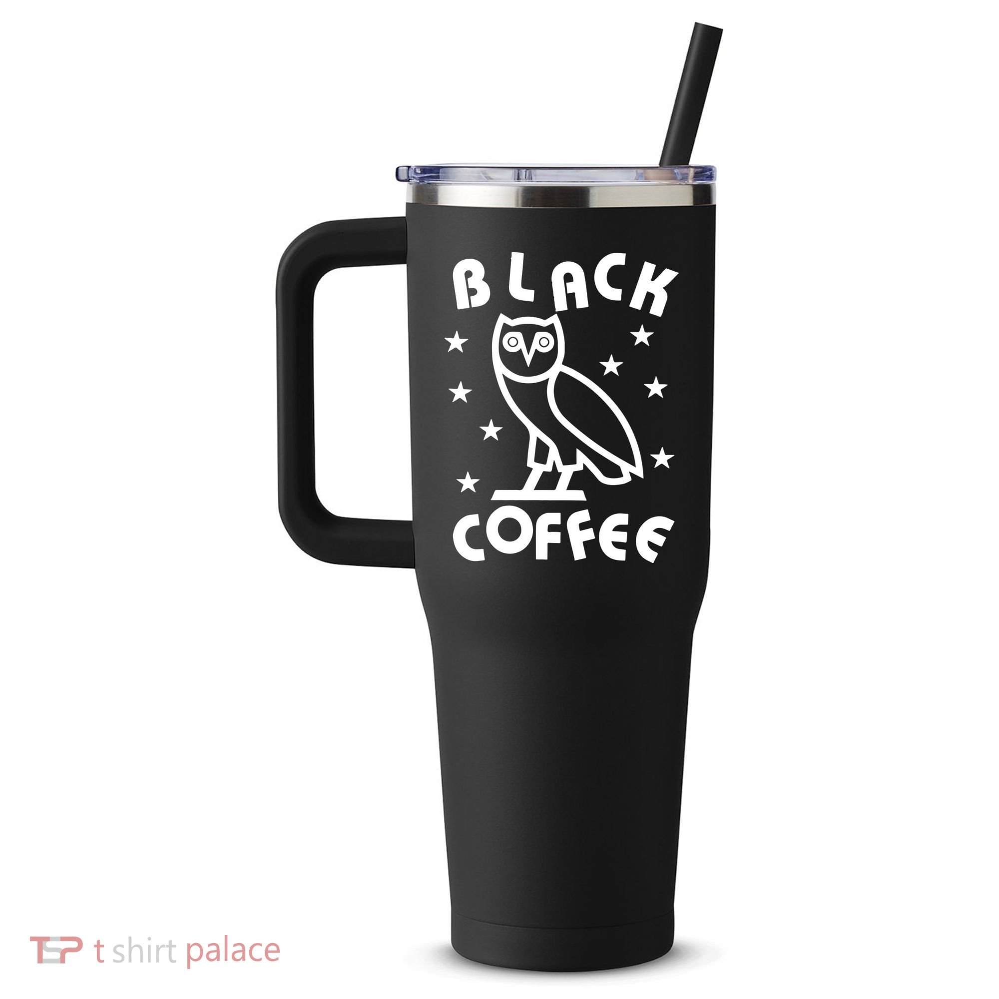 Black Coffee 40oz Vacuum Insulated Stainless Steel Travel Tumbler