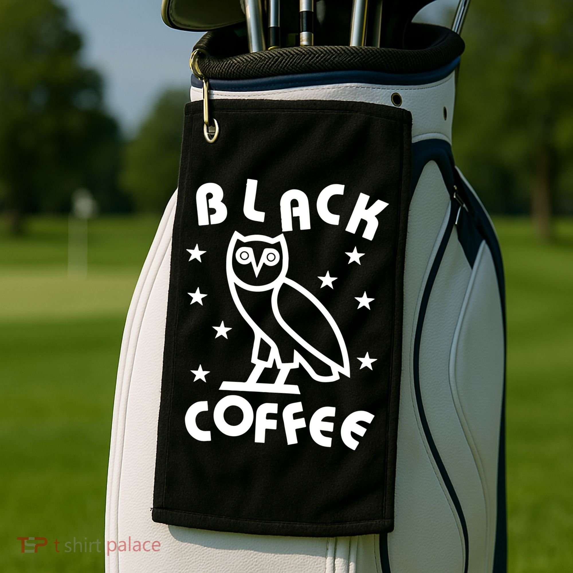 Black Coffee Golf Towel